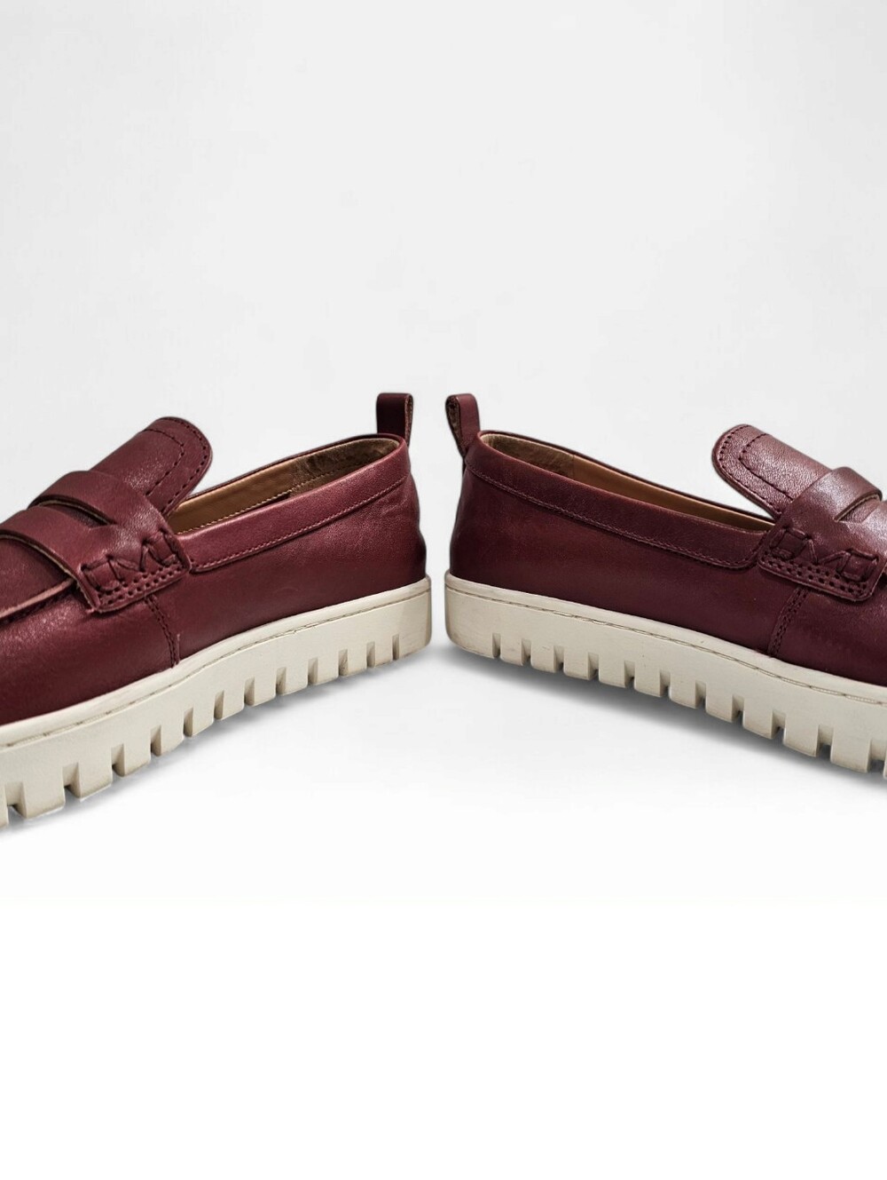 VIONIC Uptown Women Wine Red Leather Comfort Penny Loafers 8.5M - Picture 5 of 8